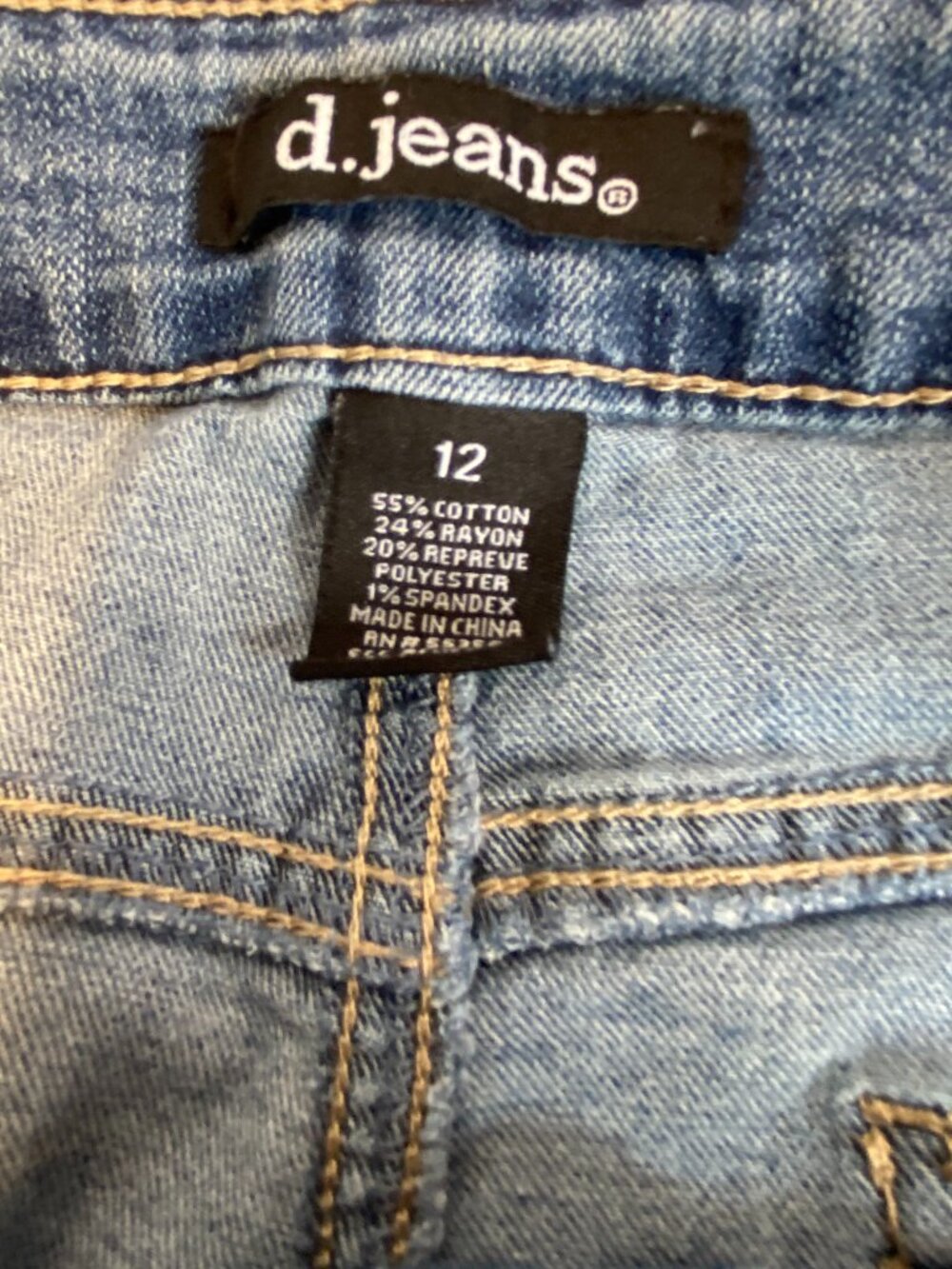 Women's d.jeans Wide Leg 6 Pocket Cargo Jeans Pants Size 12 - Picture 6 of 15